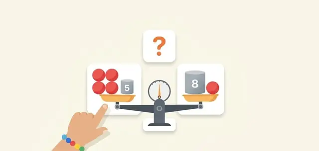 Balance scales: how much does the ball weigh